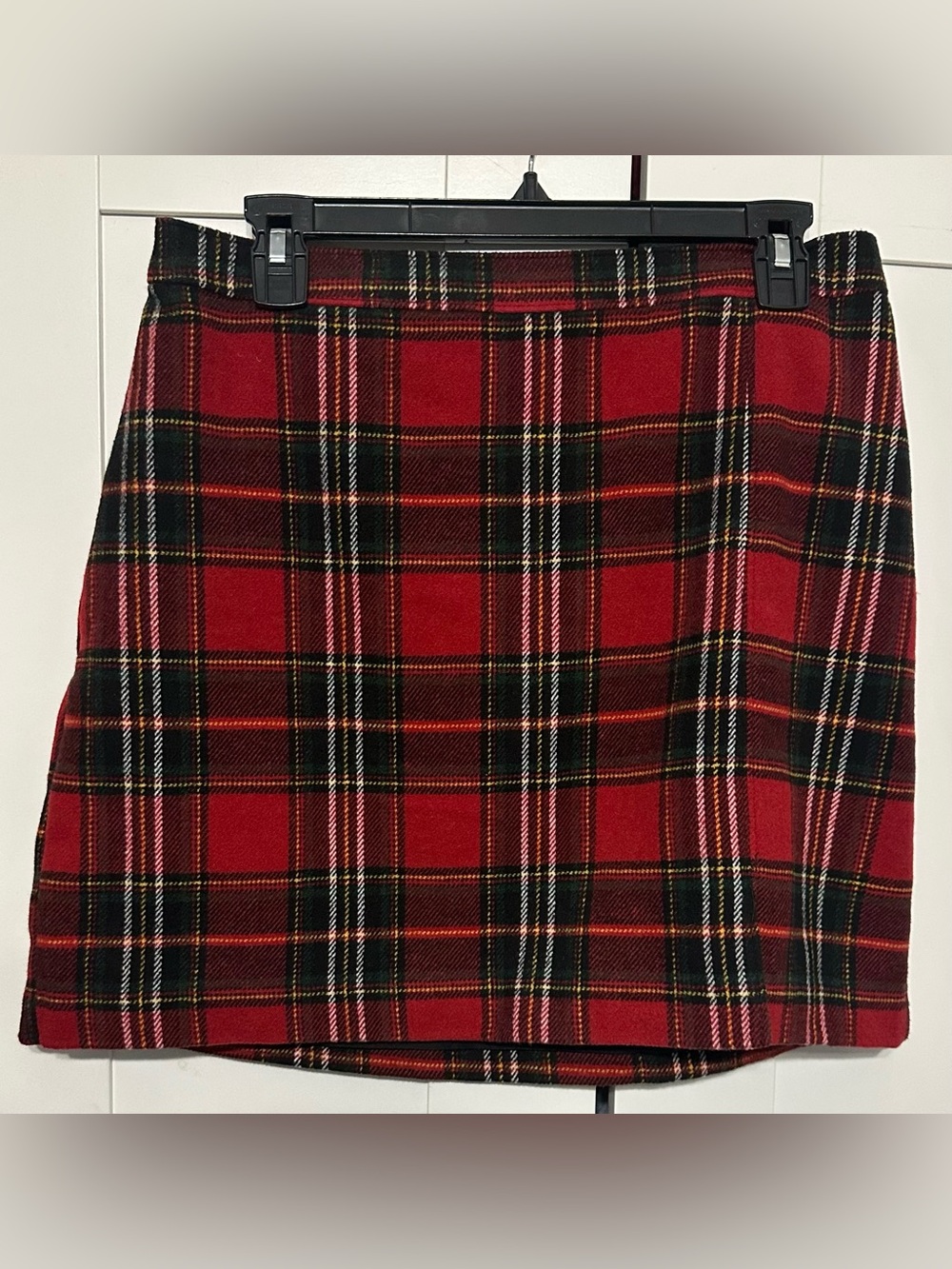 Hollister Red Tartan Plaid Mini Skirt